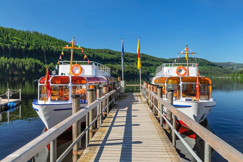 Excursion boats at the Titisee in the Black Forest by Markus Lange