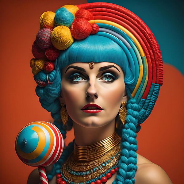 Cléopâtre aux couleurs de l'arc-en-ciel par Gert-Jan Siesling