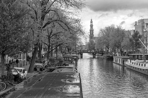 Prinsengracht en Westerkerk in Amsterdam