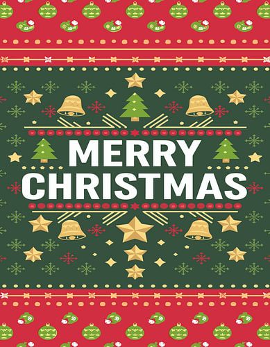 Vrolijk kerstfeest winter december decoratie