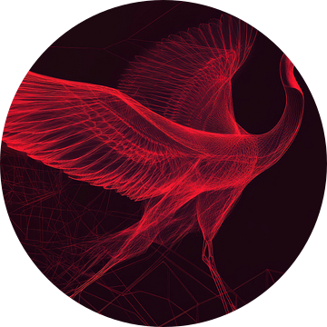 Lichtlijnen van de Kraanvogel Abstracte Energie