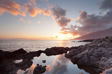 Kust bij zonsondergang, Canarische Eilanden, Spanje van Markus Lange