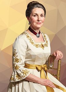 Porträt einer Frau mittleren Alters voller Autorität