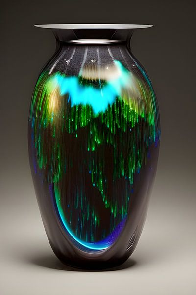 Vase cosmique antique Digital AI Art par Christine aka stine1