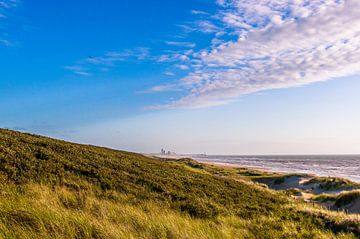 Gouden uur bij strandopgang Wassenaar van Gijs Rijsdijk