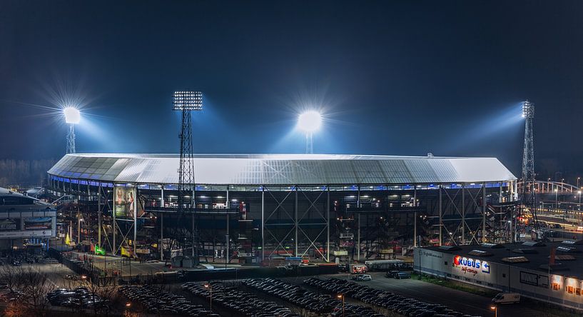 baan Land van staatsburgerschap ruimte Feyenoord Stadion "De Kuip" in Rotterdam van MS Fotografie | Marc van der  Stelt op canvas, behang en meer