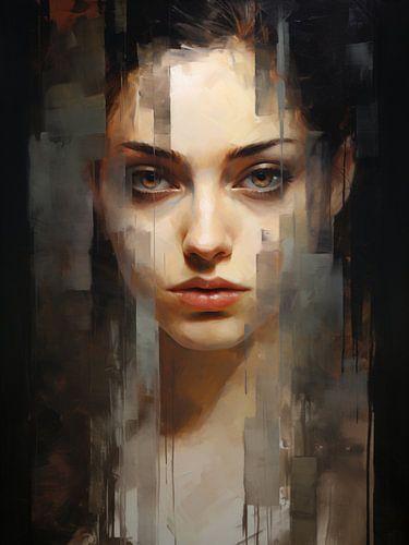 Modernes abstraktes Porträt