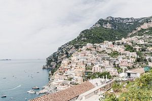 Uitzicht op Positano aan de Amalfikust
