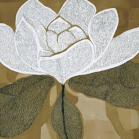 Elegante weiße Blume von IamHome Studio