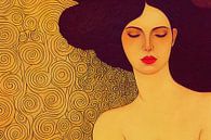 A Sleeping Woman in the Style of Gustav Klimt by Whale & Sons thumbnail