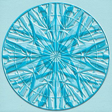 Mandala cirkel in blauw van Rietje Bulthuis