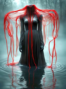 Ghostly woman in the water by Quinta Mandala