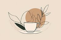 Illustration de café minimaliste