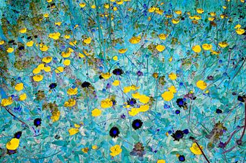 Een veld met boterbloemen van Corinne Welp