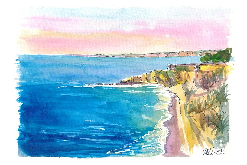 La Jolla kust zonsondergang scène van Californië Pacific Beach juweel van Markus Bleichner