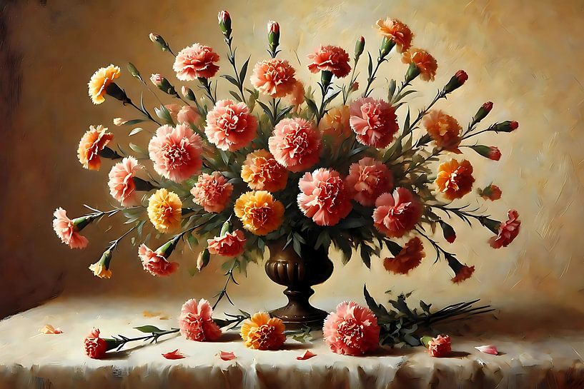 Boeket met Anjers van Colors of Spring