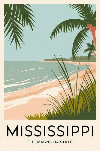 Mississippi Vintage Reisposter van Poster Art Shop