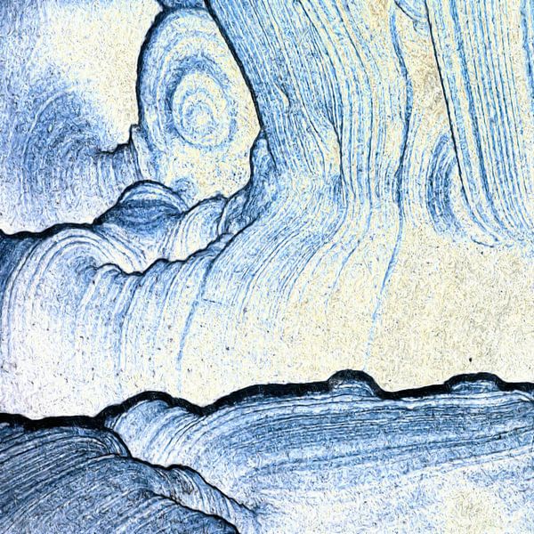Abstract in blauwe tinten van Maurice Dawson
