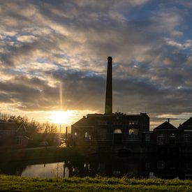 Dampfmaschinenmuseum bei Sonnenuntergang von Rik Brussel