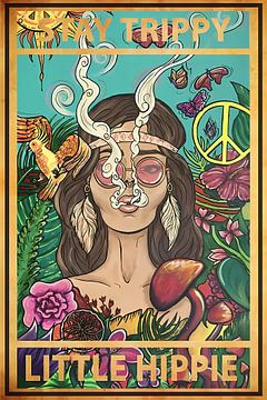 Vintage Stay Trippy Little Hippie