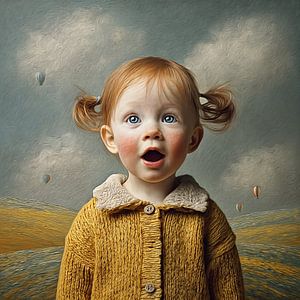 Portrait surréaliste d'un enfant