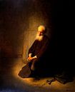 Sint Peter in de gevangenis, Rembrandt van Rijn van Rembrandt van Rijn thumbnail
