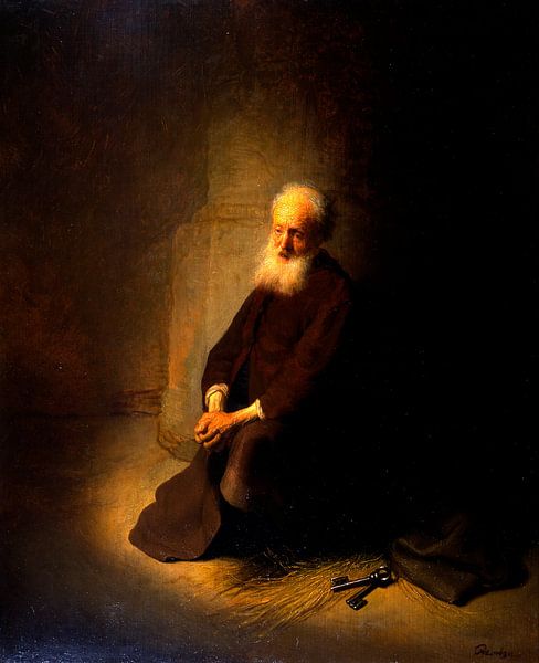 Petrus im Gefängnis, Rembrandt van Rijn von Rembrandt van Rijn