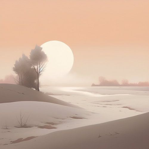 Beige Malerei Serenity's Palette | Horizont