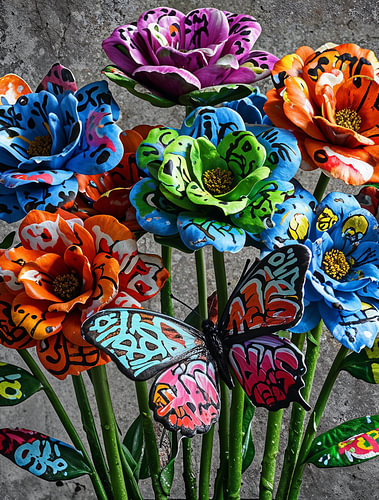 Mister Artsy Graffiti Flowers n° 9