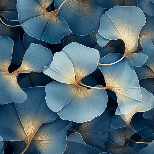 Ginkgo in Blau