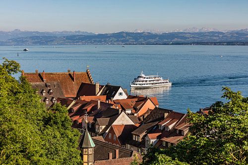 Excursie stoomboot bij Meersburg aan de Bodensee
