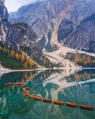 Pragser Wildsee, Dolomieten, Italië