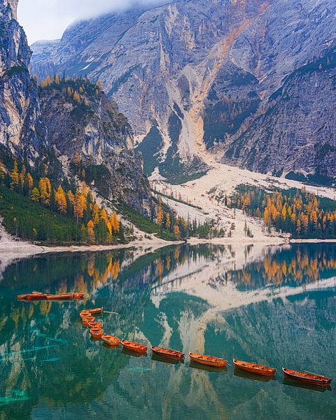 Pragser Wildsee, Dolomites, Italie par Henk Meijer Photography