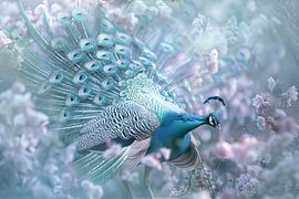 Blue peacock by Poster Art Shop