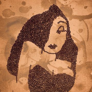 Coffee Mosaic of Jessica Rabbit van Elianne van Turennout