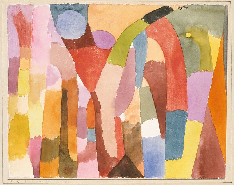 Mouvement des pièces voûtées, Paul Klee par Creative Masters