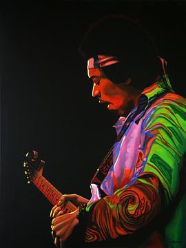 Jimi Hendrix Gemälde 4 von Paul Meijering