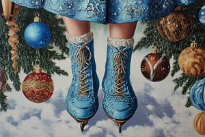 Blaue Schlittschuhe | Ice Balance