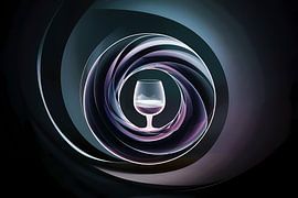 Abstracte spiralen rondom centraal glas van Art & Soul Creations