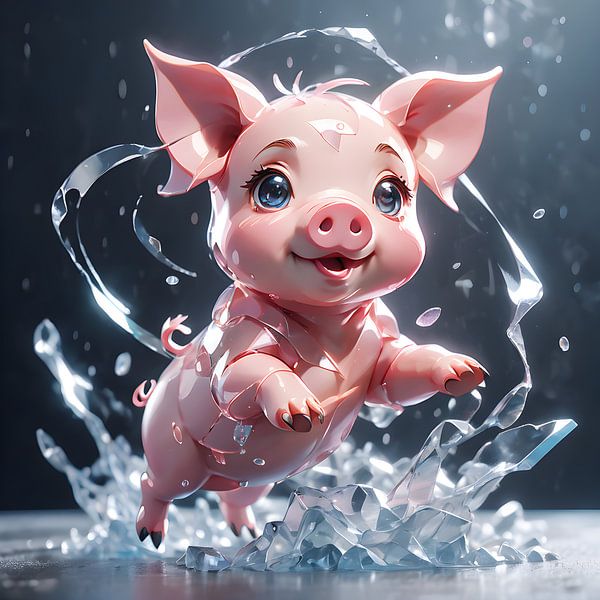 Cochon miroir ludique par Bart Veeken
