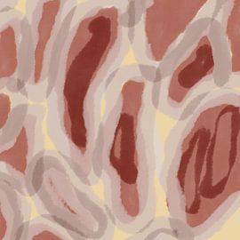 Japandi. Organic shapes in terracotta, beige, yellow. by Dina Dankers