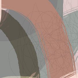 Moderne abstrakte Kunst in Pastellfarben Nr. 3 von Dina Dankers