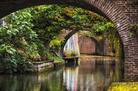 Die Kromme Nieuwegracht in Utrecht im Herbst. von André Blom Fotografie Utrecht Miniaturansicht