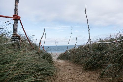 doorgang naar loopbrug waddenveer texel