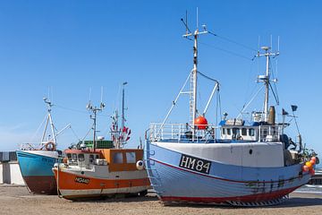 Vissersboten in Løkken van Sander Groenendijk