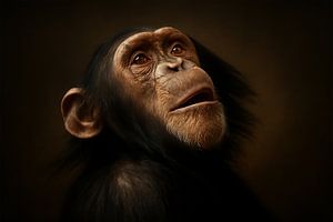 Chimpansee– Verwondering in Warm Licht