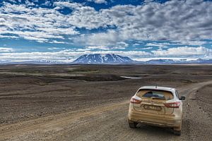 Ein 4x4 in der isländischen Landschaft von Menno Schaefer