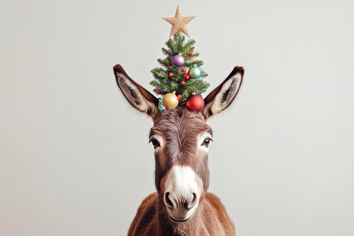 Kerst ezel dier
