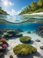 schöne Aussicht auf den Strand
