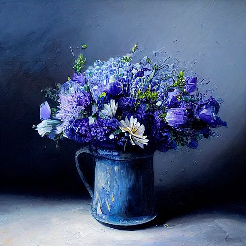 Still life of a lush bouquet of flowers. Part 3